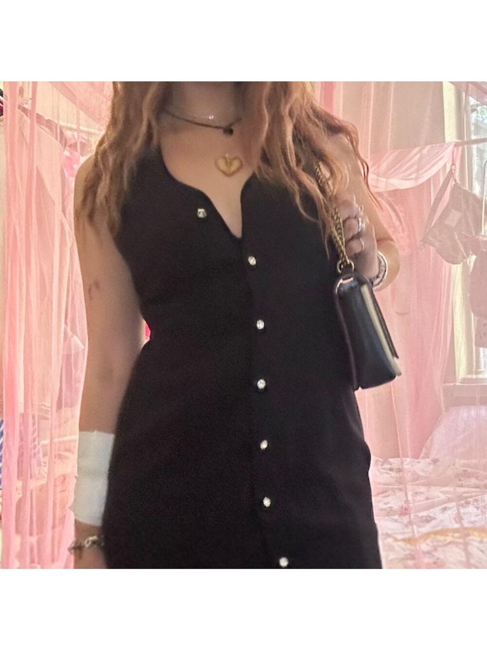 Vintage cdc evening black halter
